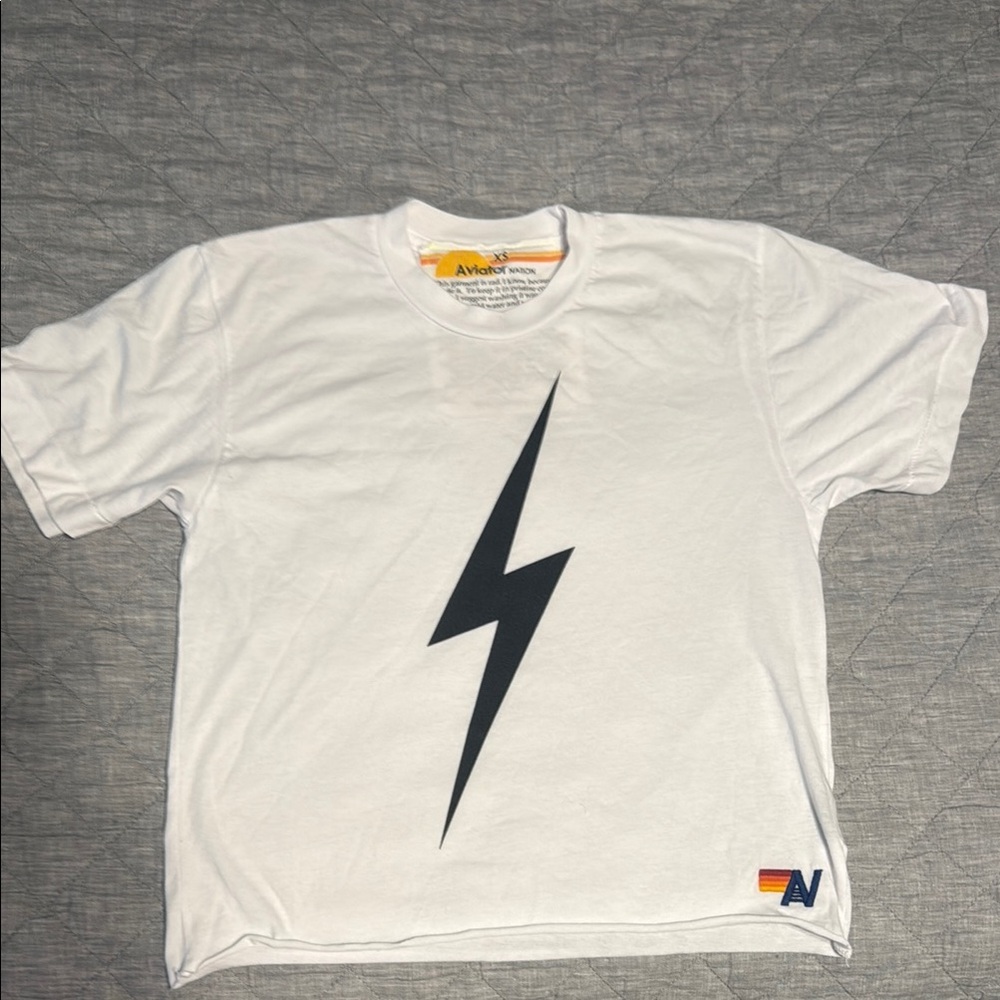 Aviator Nation Bolt Tee with Black Lightning